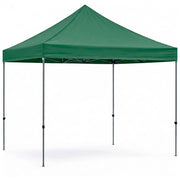 Gazebo Professionale Con Struttura A Fisarmonica Richiudibile Automatico In Acciaio E Telo Oxford 1200D PVC Impermeabile E Anti UV Dotato Di Sacche Zavorra E Borsa Trasporto Per Sagre Feste Eventi 3x3 M Verde