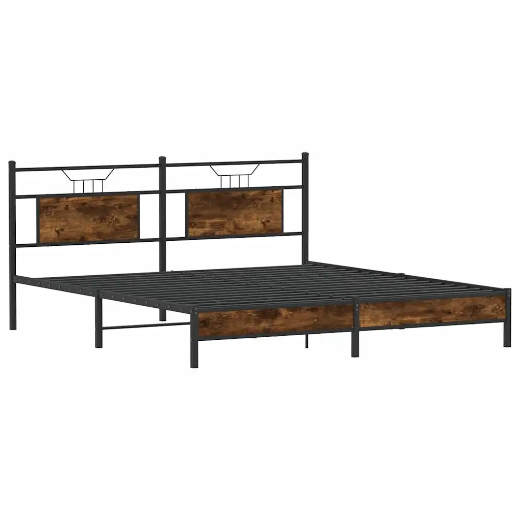 Giroletto senza Materasso Rovere Fumo 160x200 cm in Truciolato