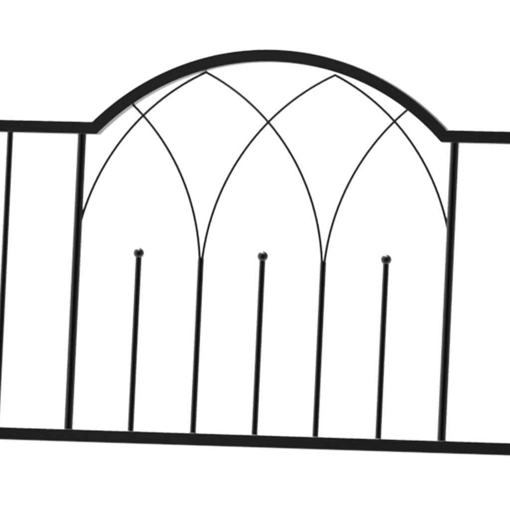 Arco da Giardino Metallico con Panchina ¨C zephmum ¨C Nero 115x59x203 cm