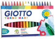 GIOTTO TURBOMAXI PENNARELLI PUNTA GROSSA 18 COLORI