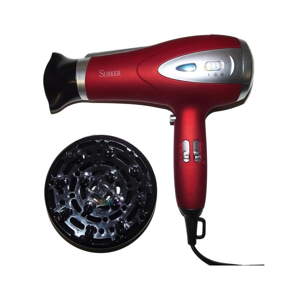 Trade Shop - Asciugacapelli Professionale Phon Ionizzante 2200 Watt Asciuga Capelli -