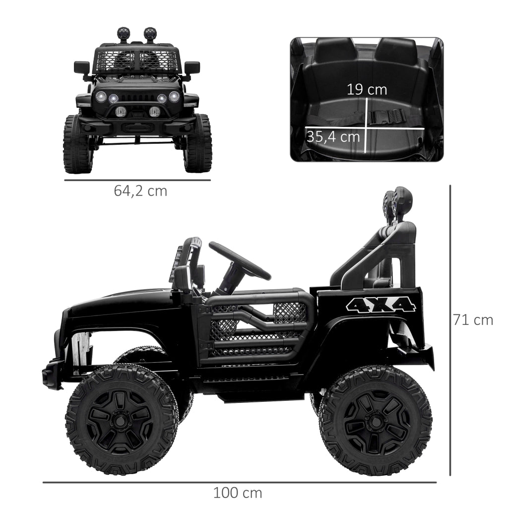 Auto elettrica per bambini 12V con telecomando ¨C zephmum ¨C nero