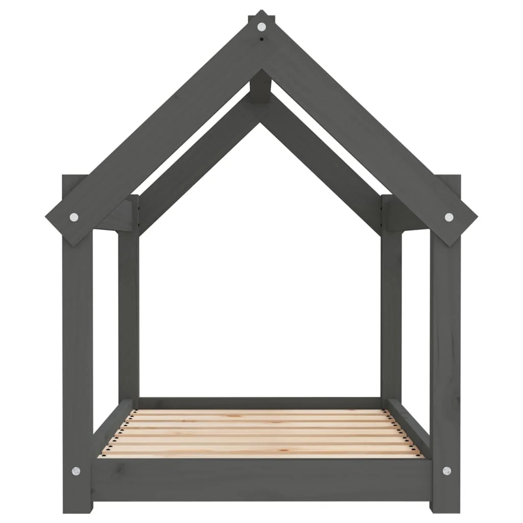 Divano letto per cani comodo 81 x 60 x 70 cm in legno massello di pino grigio 02_0042967