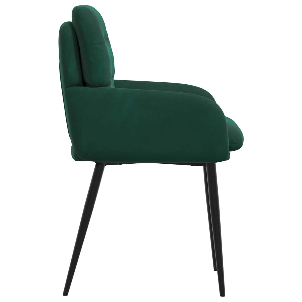 Sedie da pranzo 4 pz Velluto Verde Scuro 59 x 59,5 x 90 cm 3428239