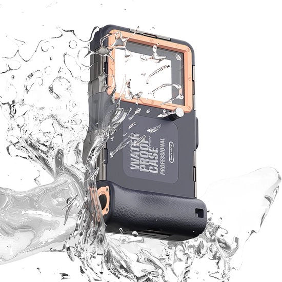 Case per telefono adatto per snorkeling e immersioni, compatibile con telefoni 17/16/15/14/13/12 Pro Max, compatibile con Galaxy S25/S24/S23. (50 ft/15 m) Case professionale impermeabile per telefono per foto e video sott'acqua (blu).