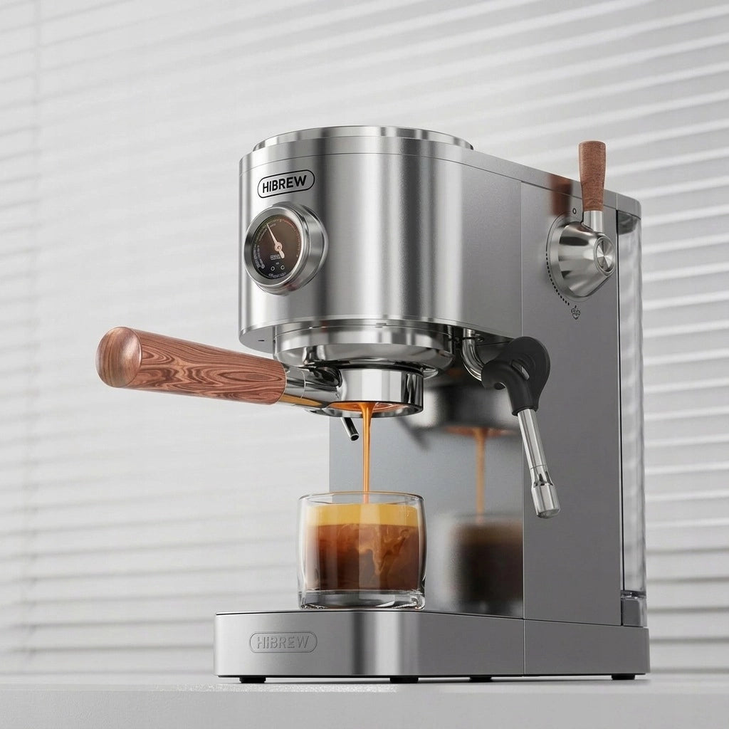 Macchina Espresso Semiautomatica HiBREW H13 con Cold Brew, 3 Livelli Vapore e Touch Control