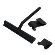 Trade Shop - Set 3pz Tergivetro Per Doccia Gancio Doppio Per Porta Box Appendino Adesivo Nero 87833 -