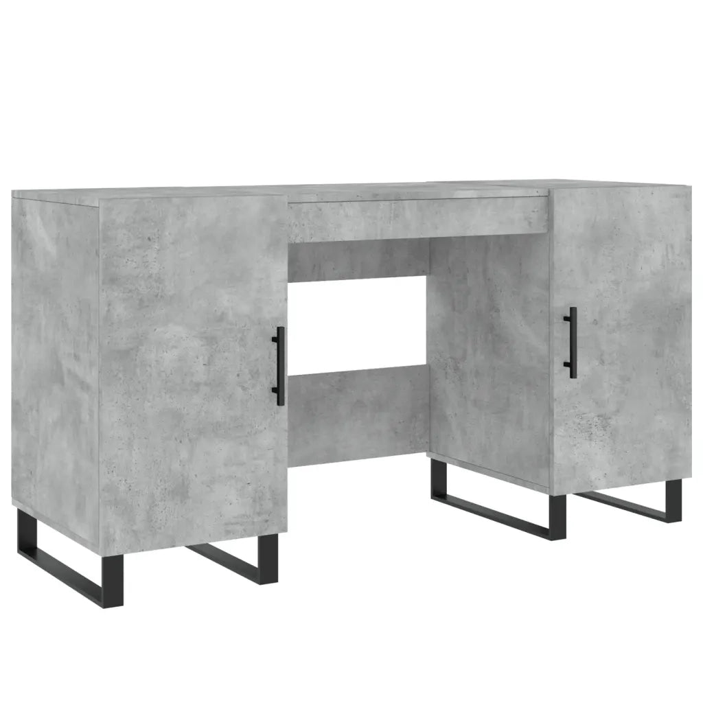 vidaXL Scrivania Grigio Cemento 140x50x75 cm in Legno Multistrato