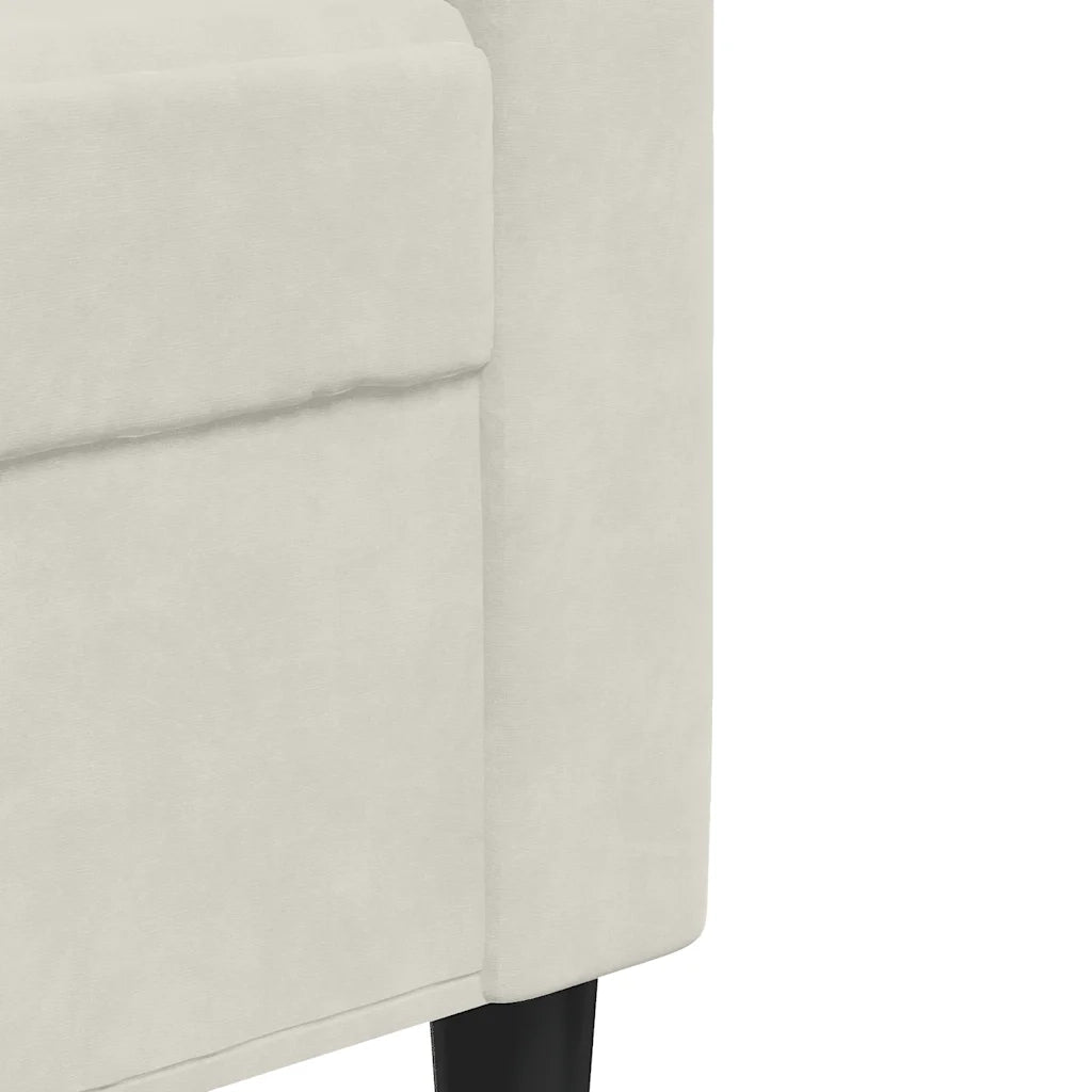 vidaXL Set di Divani 3 pz con Cuscini e Rinforzi Crema in Velluto