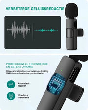 Microfono Mini per Smartphone - Adattamento Wireless - Compatibile con Smartphone di Nuova Generazione - inclusi Cavi di Ricarica