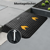 Rampa in gomma per marciapiede e soglia 901,7x457,2x76,2 mm max 50 t con elementi riflettenti