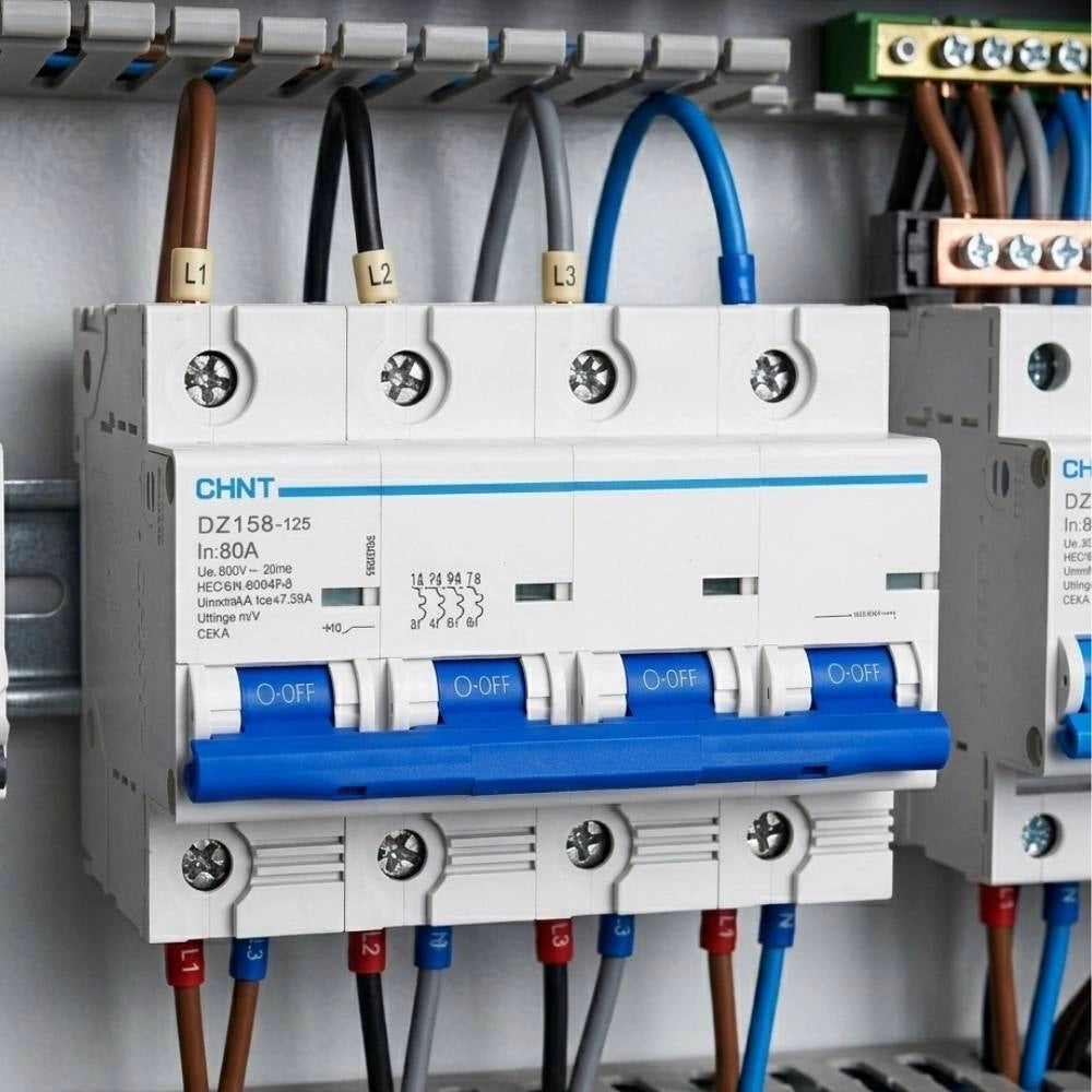Interruttore magnetotermico modulare 4 poli chint dz158-125h