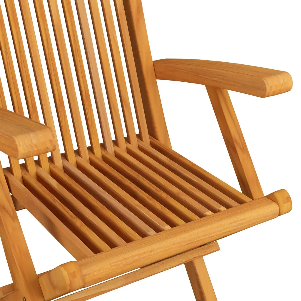 Sedie Giardino Cuscini Motivo Quadri Grigio 3pz Massello Teak