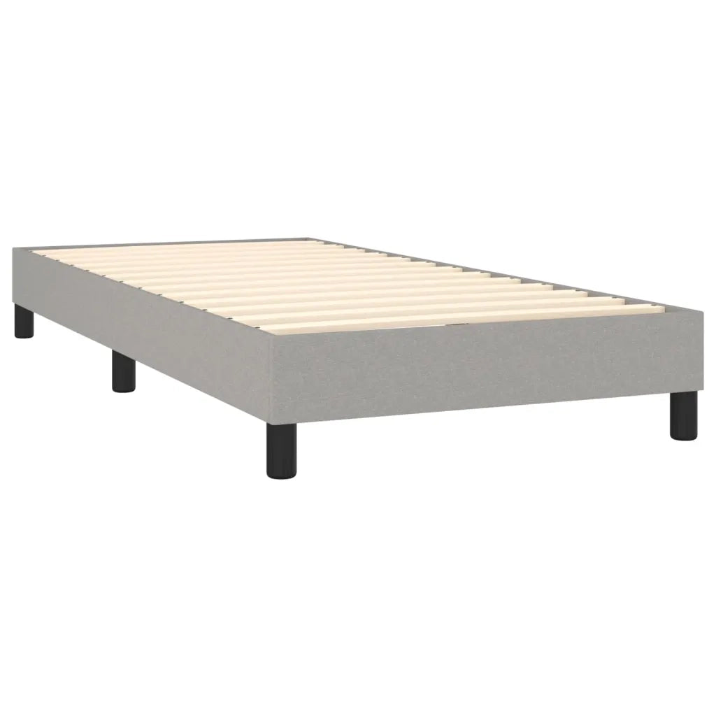 Letto a Molle Materasso e LED Grigio Chiaro 90x200 cm Tessuto cod mxl 53088