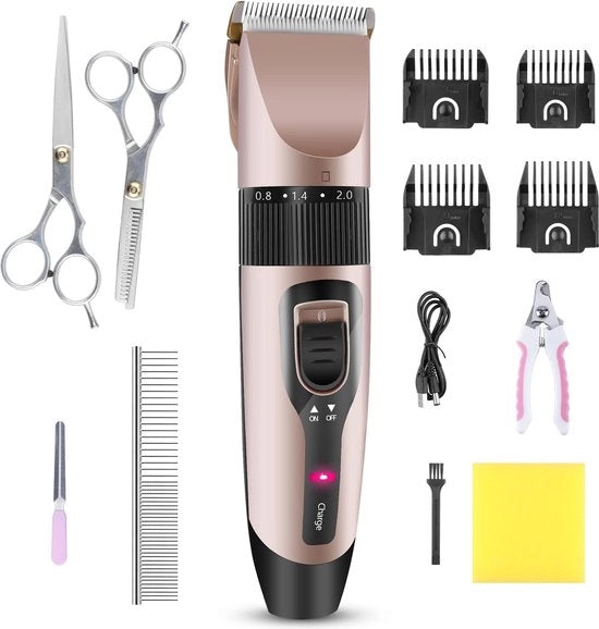 Kit per rasatura del cane - trucco senza filo e ricaricabile - 13 accessori - silenzioso per gatti e animali