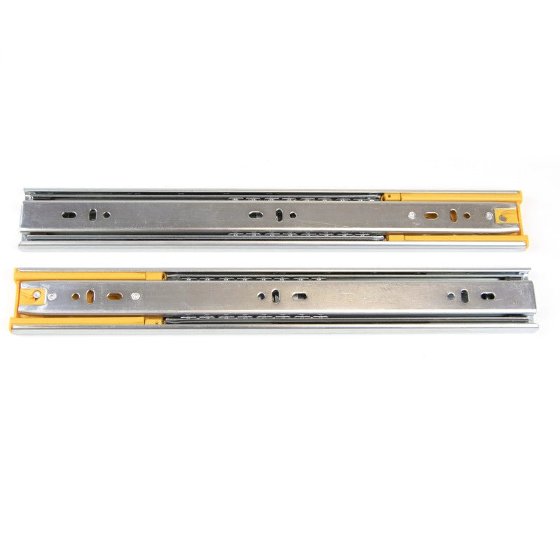 Set di guide a sfere per cassetti con estrazione totale e chiusura soft, altezza 45 mm, lunghezza 400 mm, Acciaio, Zin..