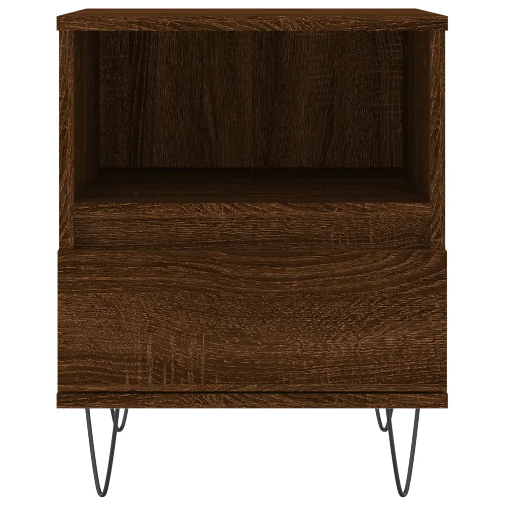 Comodino-Tavolino da notte Rovere Marrone 40x35x50 cm in Legno Multistrato 867394