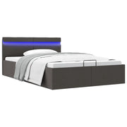 Giroletto con Contenitore e LED Grigio Scuro Tessuto 140x200 cm 285603