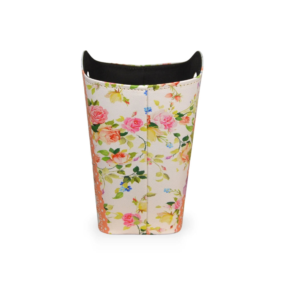 Borsetta Contenitore Flowers con manici fantasia floreale cm 28,5 x 11 x h 23,5