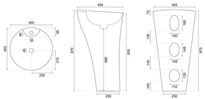 Lavabo Monolitico Rea Agnes