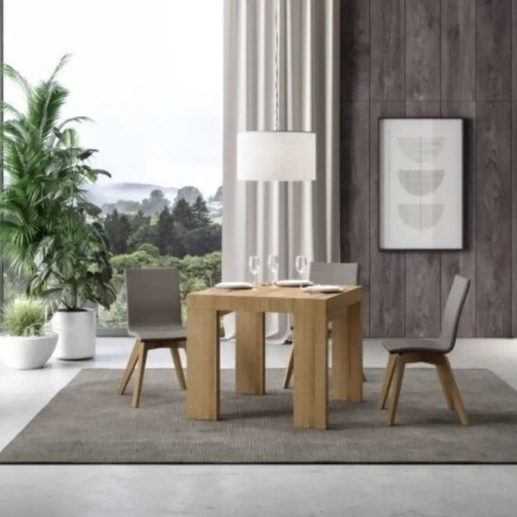 Tavolo allungabile 90/246x90 cm Roxell colore quercia natura