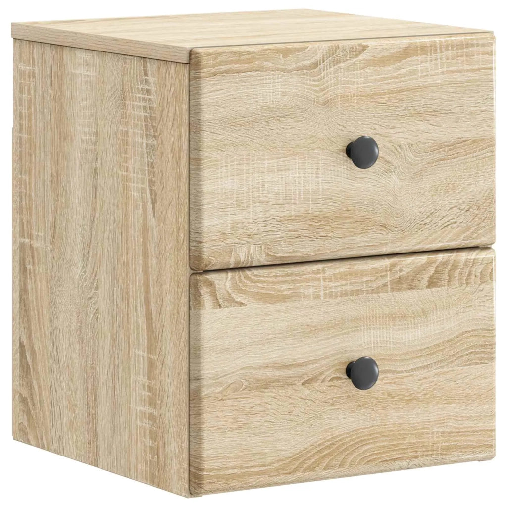 Comodino | Armadio da Notte | Mobiletto da notte a muro Rovere Sonoma 34,5 x 33 x 40 cm