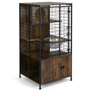 Mobiletto per animali domestici a più livelli 60 x 60 x 125 cm con serratura design moderno in legno marrone 20_0015559