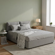 Letto Matrimoniale Andrealo, Letto Matrimoniale Materasso Incluso Made in Italy, Grigio