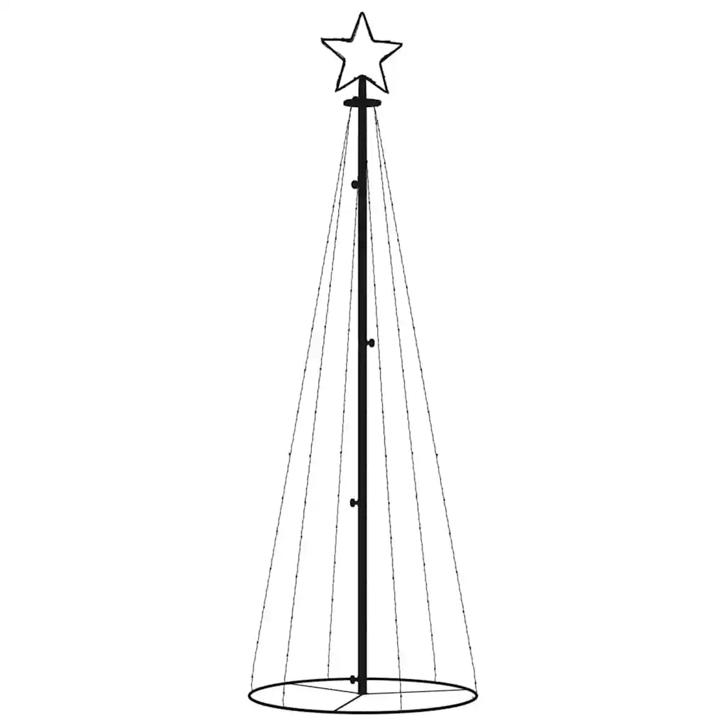 Albero di Natale a Cono Colorato 108 LED 70x180 cm 343489