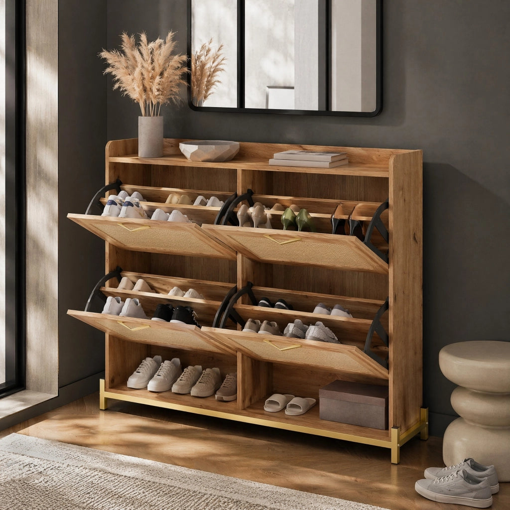 ARMADIO PORTASCARPE salvaspazio 108,5x24x100 cm MDF colore legno