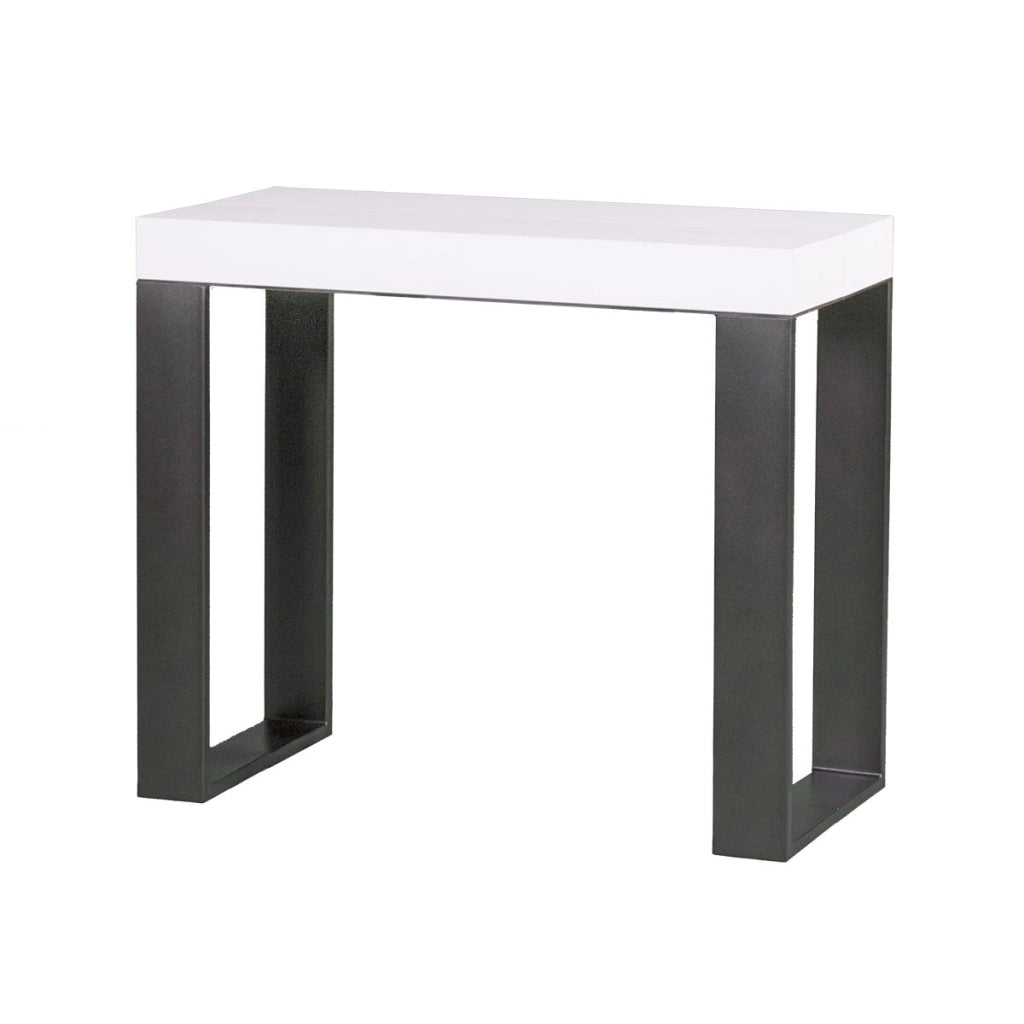 Consolle allungabile 90x40/300 cm Tekno Bianco Frassino telaio Antracite