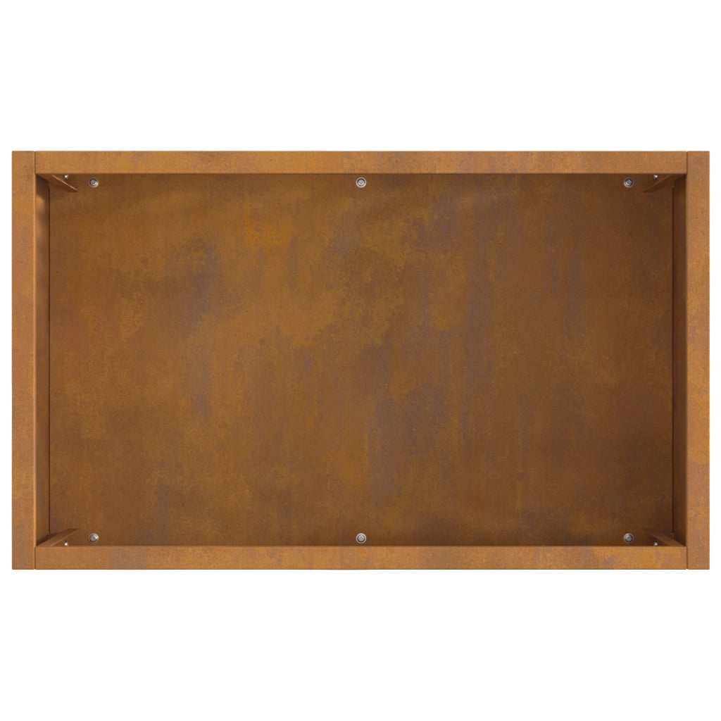 Punto focale  rettangolare 50x30x40 cm in acciaio resistente alle intemperie