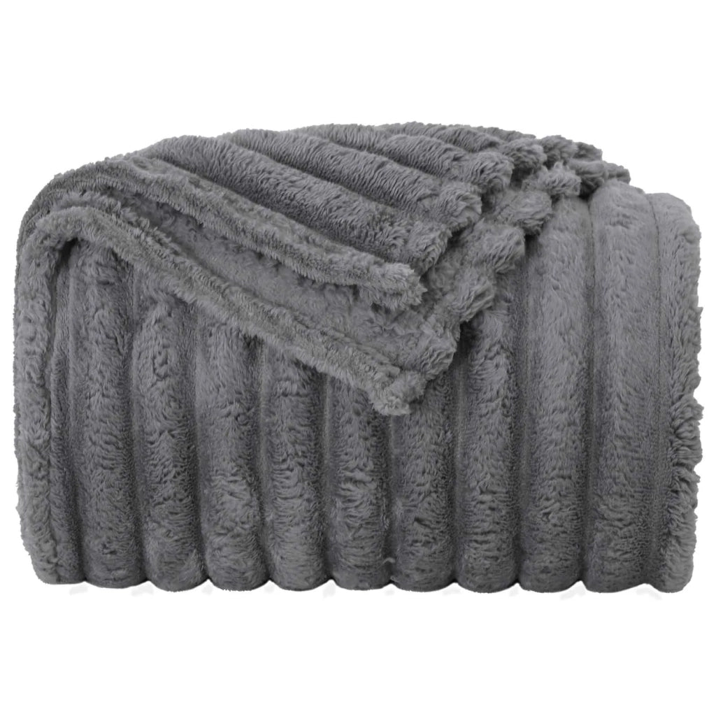 Coperta Grigio scuro 150 x 130 cm Panno 42016829