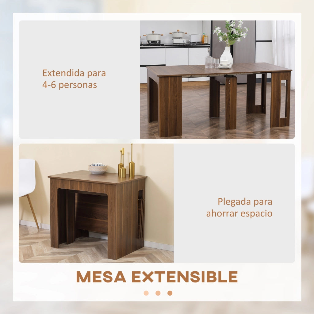 Tavolo da Pranzo Allungabile per 4-6 Persone ¨C Zephmum ¨C Legno Marrone 180x85x75 cm