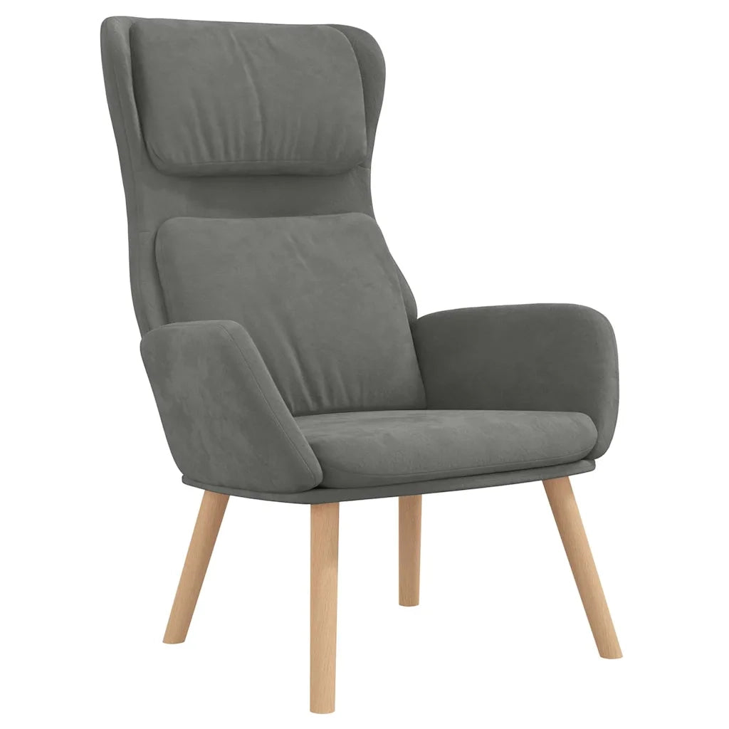 Poltrona Relax Grigio Scuro in Velluto cod mxl 14051