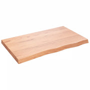 Ripiano Muro | Scaffale a Parete | Mensole Parete Marrone 100x60x(2-6) cm Massello Rovere Trattato