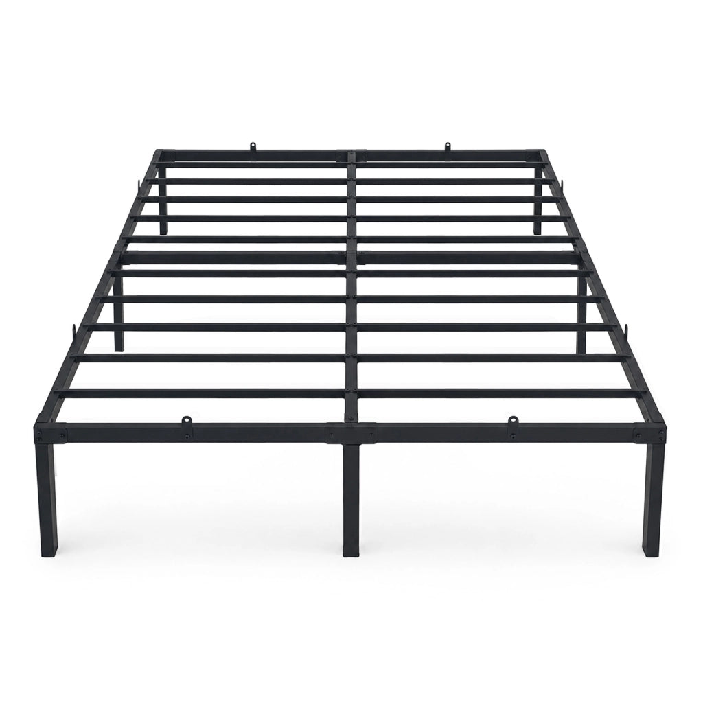 Struttura Letto Pieghevole in Metallo Rete a Doghe 160x200 cm Nero Letto per Ospiti 9 Gambe 20 Doghe