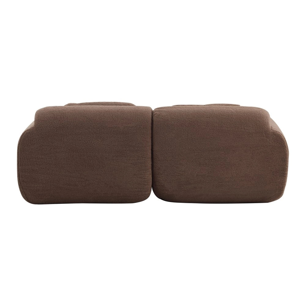 Divano Modulare in Tessuto Chenille ¨C MINIMAL ¨C Camel, Schiumato 30D, Antiscivolo