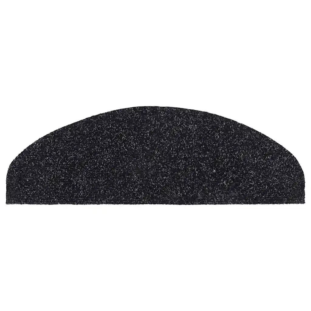 Tappetini per scale autoadesivi 30 pz 65x21x4 cm neri semicircolari grandi 3365657