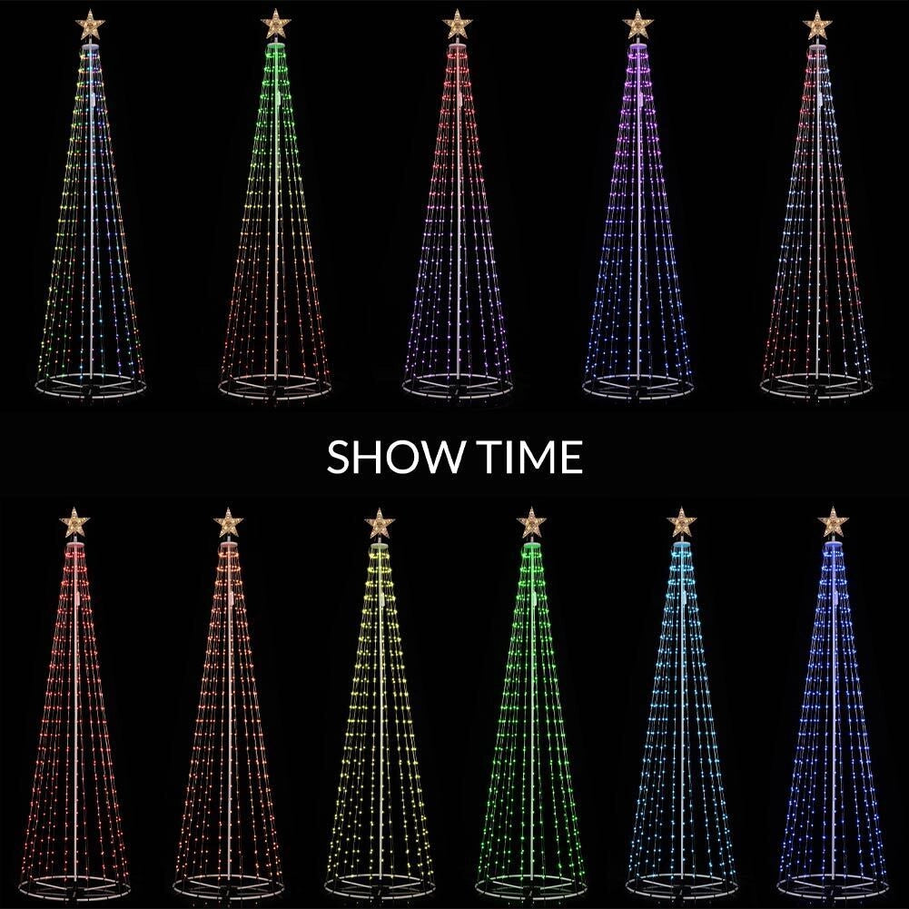 Albero Natale Luminoso 280 cm Smart Control con APP 432 LED Luci per Esterno