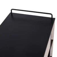 Carrello da Cucina Multiuso Moderno con Ruote Cassetto Anta in Legno Rovere, 76,5x40x82cm