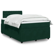 Giroletto a Molle con Materasso Verde Scuro 120x190 cm Velluto 3287695