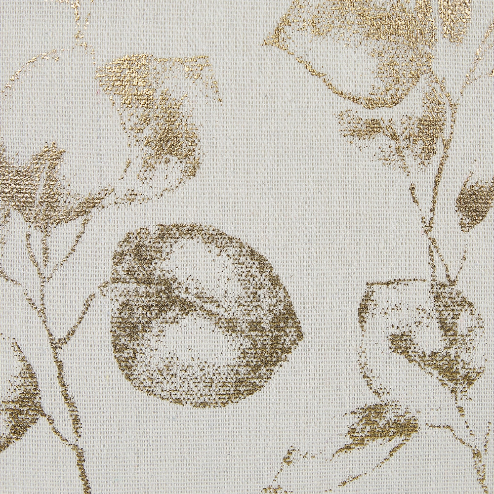Set di 2 cuscini in poliestere bianco sporco 45 x 45 cm con stampa a foglia con imbottitura a cerniera.