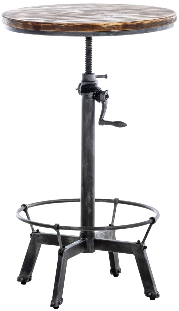 Tavolo design industriale Malita Argento antico