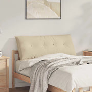 Cuscino per Schiena Crema 120 x 50 cm Tessuto in Microfibra