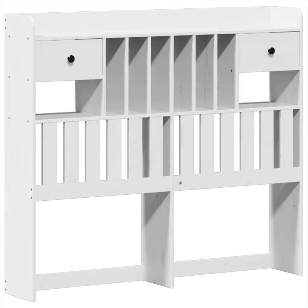 Letto senza Materasso Bianco 135x190 cm Legno Massello di Pino 3323393