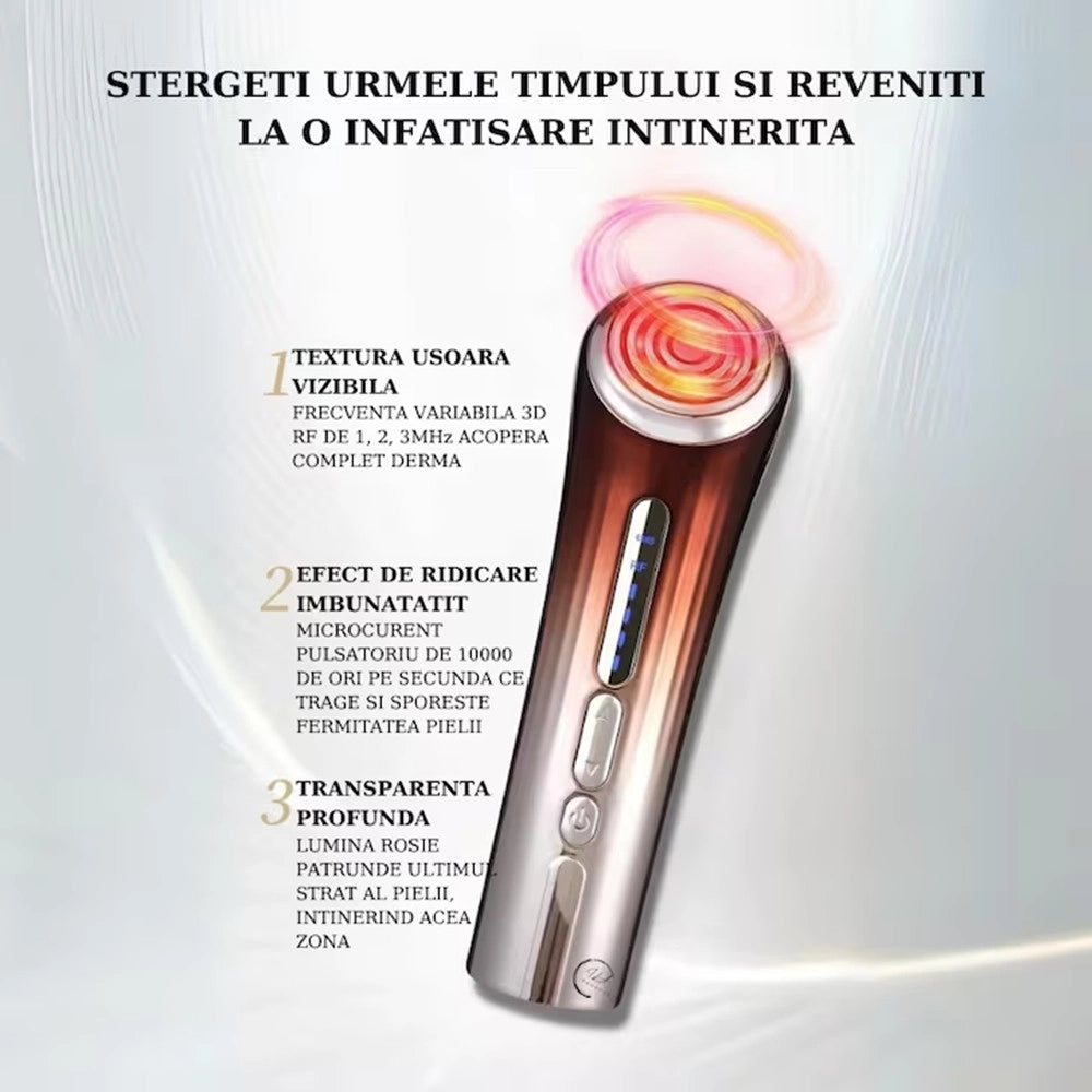 Trade Shop - Dispositivo Antirughe Lifting Facciale Rivitalizza Rassoda Schiarisce Viso Usb Portatile -