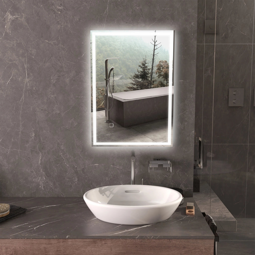 Specchio da Bagno con LED ¨C zephmum ¨C Bianco 60x30x