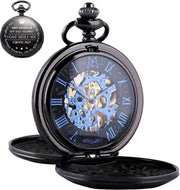 Orologio meccanico da tasca con catena per uomo - regalo di anniversario per marito - bei regali per la famiglia