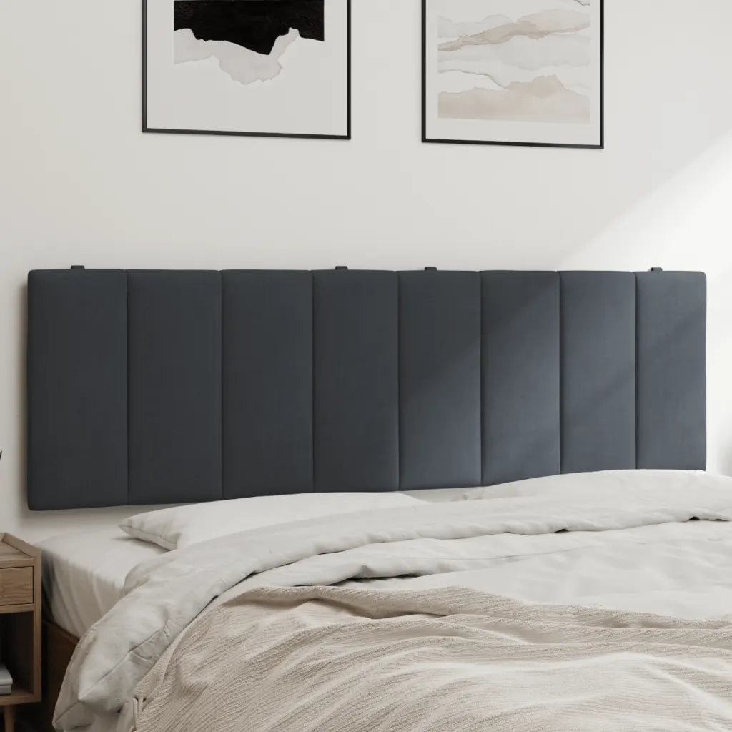 Cuscino Testiera Hanko Grigio Scuro 160 cm in Velluto 374676